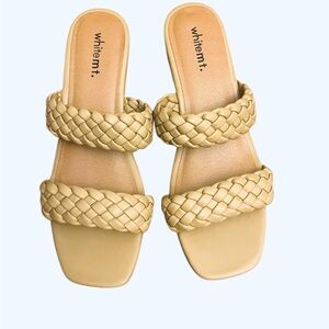 💎💎WHIT Women's Nude Color Braided Sandals